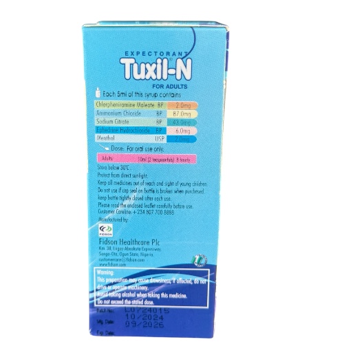 TUXIL-N EXPECTORANT ADULTS COUGH & COLD 100ML