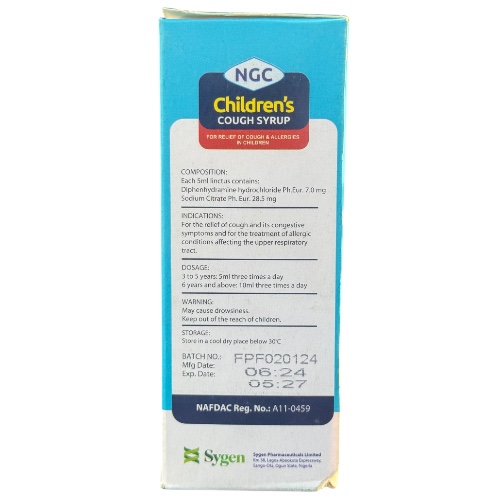 NGC CHILDREN'S COUGH SYRUP 100ML