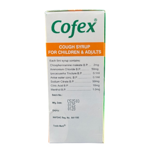 COFEX COUGH SIROP CHILDREN & ADULTS 1OOML